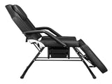 Beauty Bed, Model SBWDB, Black, PVC Upholstery, Iron Frame, 72in, Adjustable Backrest & Leg Angle, 51308411
