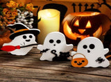 ute Ghost Halloween Decorations Indoor, Wooden Tiered Tray Decor Table Sign Set of 3, Black Cat Bat 14847370