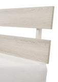 1pc Rustic Queen Platform Bed Slat Headboard Low-profile Bed Frame White Wash Finish Contemporary B011P331880