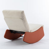 ZNTS Modern Rocking Chair Recliner, Comfy Rocker Nursery Chair with Footrest, Accent Reading Chair, W1143P163506