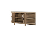 Curved 2-Door Console Table w/ Marble Top B2699P323083