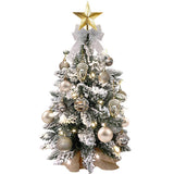22in Mini Christmas Tree with Lights, Rose Gold Artificial Small Tabletop Christmas Tree with 52289321