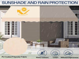 118.1"D x 47.2"W x"H Retractable Awning Khaki 21965272