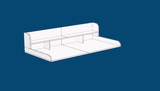 Washer Dryer Countertop, Laundry Wood Shelf Topper with Edge, 54" Width x 27.5" Depth Double Layer W2641P309074