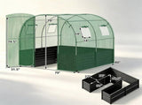 80"79" All-Weather Walk-in Greenhouse, Heavy Duty Galvanized Metal Frame Tear-Proof PE Cover 52354412