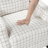 Push Back Reclining Chair Transitional Style Off-White Self-Reclining Motion Chair 1pc Cushion Seat B011P359598