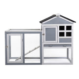 ZNTS Indoor Outdoor Rabbit Hutch, Bunny Cage with Run, Pull Out Tray, Guinea Pig House for Small Animals, W2181P152979