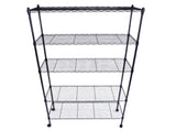 5-Layer Plastic Coated Iron Shelf with 1.5" Nylon Wheels 165*90*35 Black 40565502