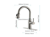 Single Handle High Arc Pull Out Kitchen Faucet,Single Level Stainless Steel Kitchen Sink Faucets 82522326