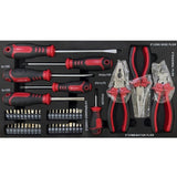 20'' Portable 3-Drawer Steel Toolbox, 4 Layers of Tools with Metal Latches, with Top Storage Tray W1102111197