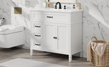 ZNTS 36" Bathroom Vanity with Sink, Bathroom Cabinet with Drawers, Solid Frame and MDF Board, One N759P207685K