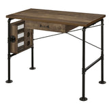 Weathered Oak and Black 1-drawer Writing Desk B062P184540