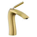 Brushed Gold Single Handle Lavatory Basin Sink Faucet W1217P214966
