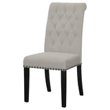 Sand and Rustic Espresso Tufted Side Chairs B062P145440