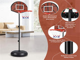 2-in-1 Toddler Basketball Hoop Set - Double-Sided , 6 Darts Included, Black 90414530