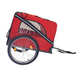 ZNTS Dog Bike Trailer, Breathable Mesh Dog Cart with 3 Entrances, Safety Flag, 8 Reflectors, Folding Pet W321P205607