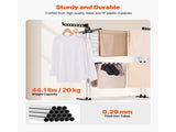 4-Tier Drying Rack, Sturdy Laundry Drying Rack with Wheels and 24 Rods, Wings Foldable, 82976912