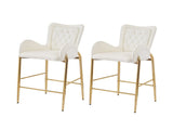 28.75inch Counter Height Bar Stools Set of 2, Bar Height Arm Chairs, Velvet Fabric Stools with N762P199823K