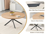 Round Foldable Dining Table for Small Spaces - MDF Material, Perfect for Dining Room, Tea Room & W3493P462093