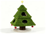 3-Tier Christmas Cat Tree Tower, Stable Pyramid Frame Cat Furniture with Dual Access Condo, Paper 27634730