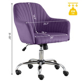 ZNTS Accent chair Modern home office leisure chair with adjustable velvet height and adjustable casters W1521P189971