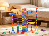 145-Piece Marble Maze Building Block Brain Game, Educational Race Track with 40 Glass & 5 49908023