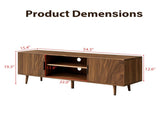 Fluted TV Stands for Living Room, 54.3" Mid Century Modern Entertainment Center, TV Console with W3204P469395