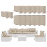 Cushion Covers for 7 Pcs Wicker Rattan Sectional Sofa, 14Pack Cushion Slipcovers Set 18195454