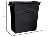 23 Gallon Heavy Duty Plastic Garbage Container, Black 06189705