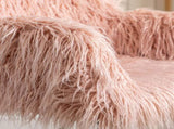 Modern Faux fur home office chair, fluffy chair for girls, makeup vanity Chair 66253460