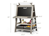 3-in-1 Double-Sided Storage Art Easel Gray 85330525
