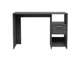 Computer Desk with 1-Drawer and 2-Open Storage Shelves, Smokey Oak B097133109