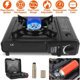3300W Portable Camping Stove Butane Canister Dual Fuel Burner Piezo Electric Ignition Single Burner 97074926