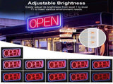 LED Neon Open Sign, Dimmable Business Store Front Light Sign with Controller & Hanging Chain, 85496558