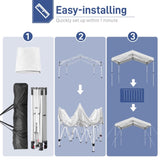 10X10ft Outdoor canopy pop-up gazebowhite 40020135