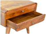 Artisan Furniture Solid Wood Curved Chestnut nightstand B182P280808