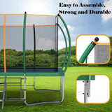 ZNTS 8X14FT Outdoor Square Trampolines for Kids Adults Long Rectangular Tumbling Trampoline 40960380