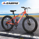 ZNTS S24109 24 Inch Fat Tire Bike Adult/Youth Full Shimano 7 Speeds Mountain Bike, Dual Disc Brake, W1856107353