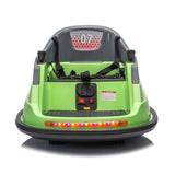 ZNTS 12V ride on bumper car for kids,1.5-5 Years Old,Baby Bumping Toy Gifts W/Remote Control, LED W1396126984