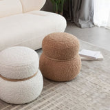WKJ1Y Light camel snowman stool, seat body width 14.56in round belly, playful and lovely, suitable W2085P166459