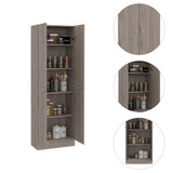 Multistorage Pantry Cabinet, Five Shelves, Double Door Cabinet -Light Gray B20092099