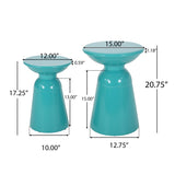 Metal S/2 end table 73614.00T