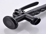 Commercial Kitchen Faucet Pull Down Sprayer Black and Nickel,Single Handle Kitchen Sink Faucet W1932P172303