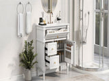 36" Bathroom Vanity with Sink, Freestanding Bathroom Cabinet with Ceramic Basin, Flip Drawer, N725P356064K