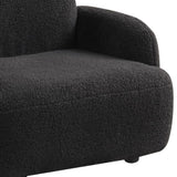 Raelynn 25.5"W Black Sherpa Bear-Shaped Kids Armchair B061P236755