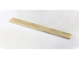 12 Inch Linear Shower Drain with Removable Square Patterned Grate, 304 Stainless Steel with Hair 34152482