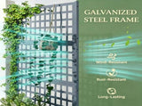 43" x 16" x 70" Gray Metal Raised Garden Bed Galvanized Planter Box with Trellis for Garden 64008592