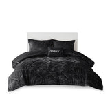 King/Cal King Velvet Comforter Set with Throw Pillow B03595952
