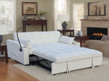 Modern Velvet Loveseat Futon Sofa Couch w/Pullout Bed,Small Love Seat Lounge Sofa with adjustable W311P195249