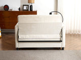 56.9" Loveseat Sofa Pull-out Sofa Bed Sleeper Sofa with a Reversible Backrest Cushion, Side Pockets, N719P208853A